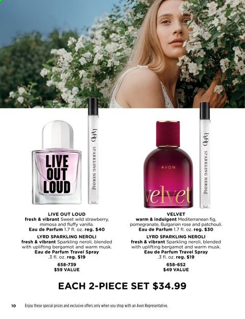 thumbnail - Avon Flyer - 06/08/2021 - 06/21/2021 - Sales products - Avon, eau de parfum, travel spray. Page 10.