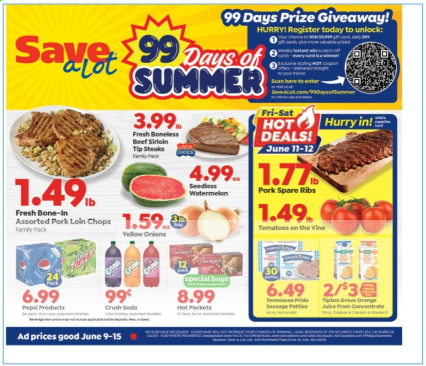 Save a Lot ad - 06/09/2021 - 06/15/2021. Page 1