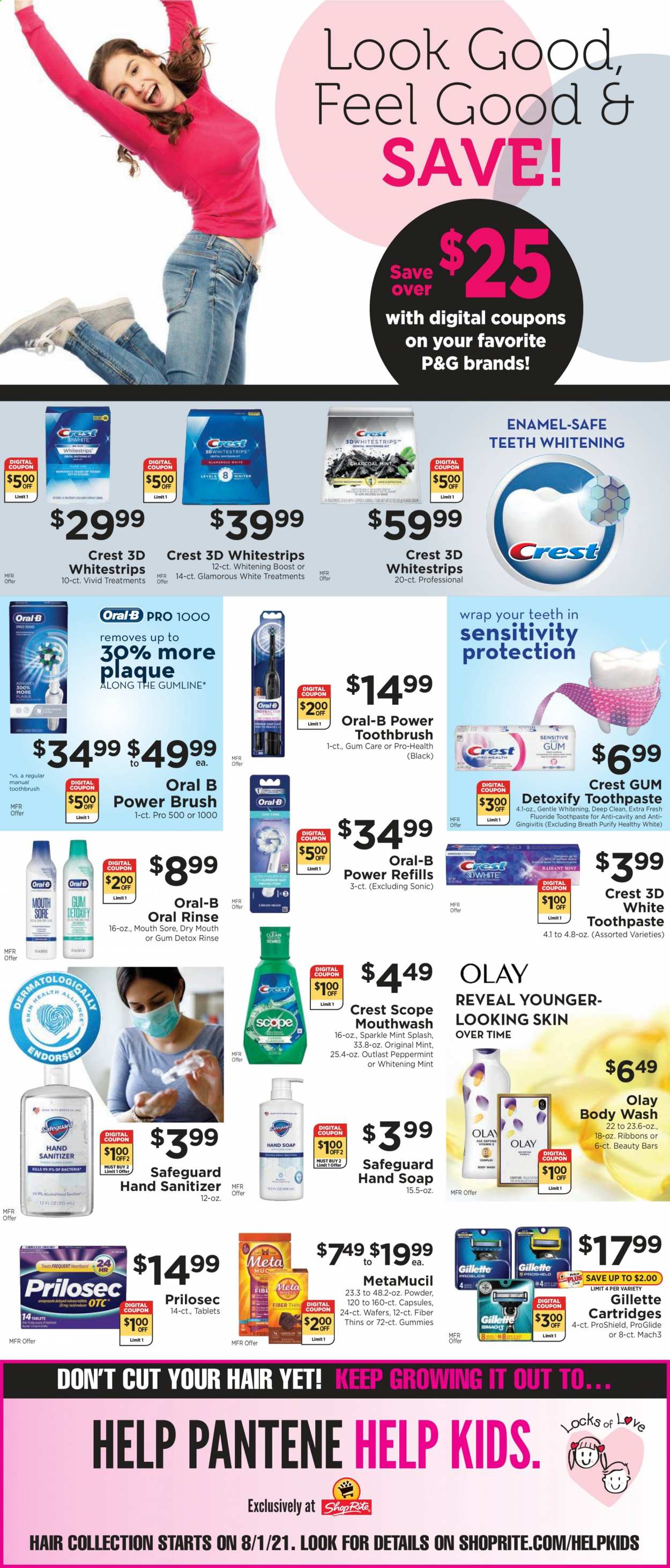 thumbnail - ShopRite Flyer - 06/13/2021 - 06/19/2021 - Sales products - wafers, Thins, Boost, body wash, hand soap, soap, toothbrush, Oral-B, toothpaste, mouthwash, Crest, Olay, Pantene, Gillette, Metamucil. Page 11.
