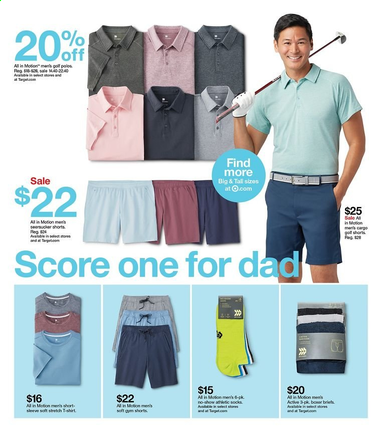thumbnail - Target Flyer - 06/13/2021 - 06/19/2021 - Sales products - Target, shorts, t-shirt, socks, briefs. Page 10.