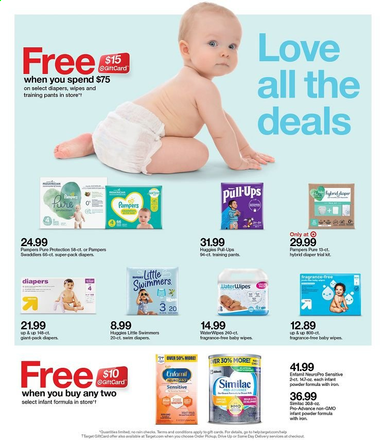 thumbnail - Target Flyer - 06/13/2021 - 06/19/2021 - Sales products - Enfamil, Similac, wipes, Huggies, Pampers, pants, baby wipes, nappies, baby pants, fragrance, Target, iron. Page 37.