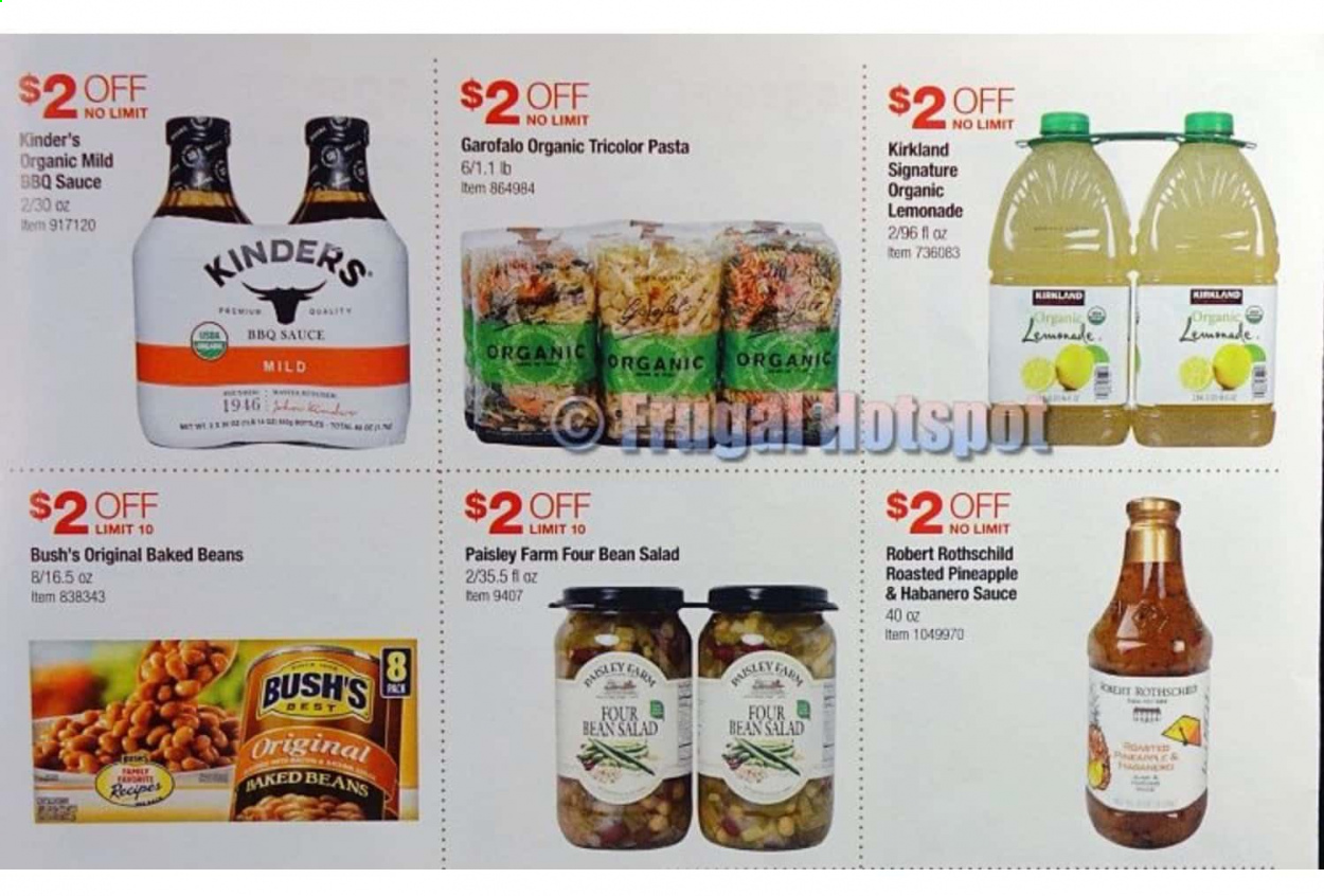 thumbnail - Costco Flyer - 06/14/2021 - 07/03/2021 - Sales products - beans, salad, pasta, sauce, baked beans, BBQ sauce, lemonade. Page 4.