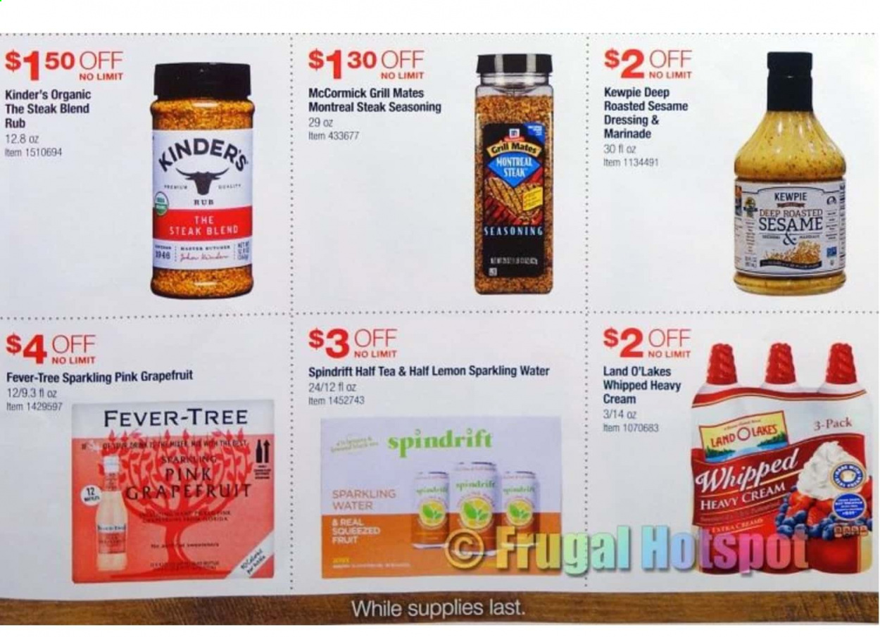 thumbnail - Costco Flyer - 06/14/2021 - 07/03/2021 - Sales products - grapefruits, spice, dressing, marinade, Spindrift, sparkling water, steak, grill. Page 5.