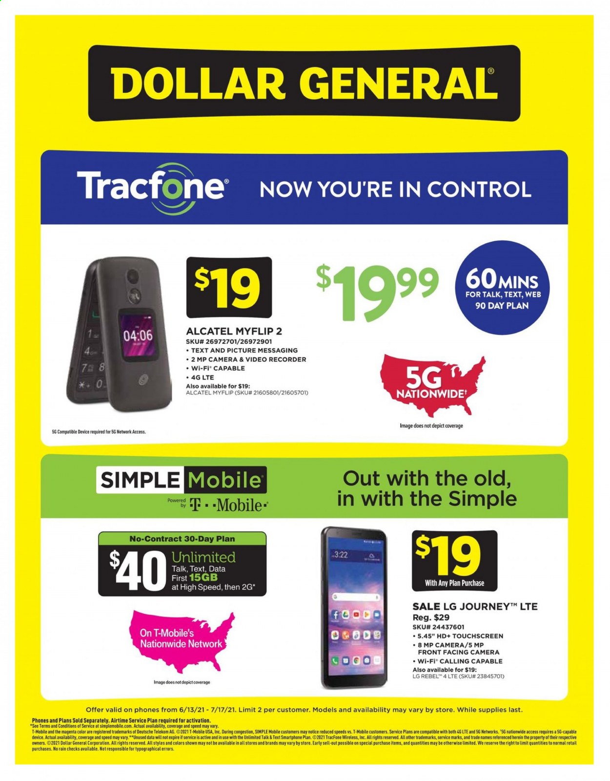 Dollar General ad - 06/13/2021 - 07/17/2021. Page 1