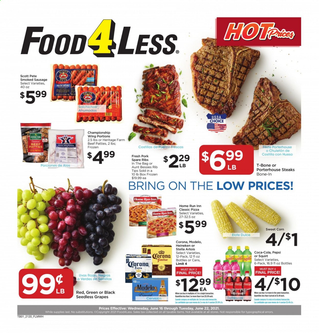Food 4 Less ad - 06/16/2021 - 06/22/2021. Page 1