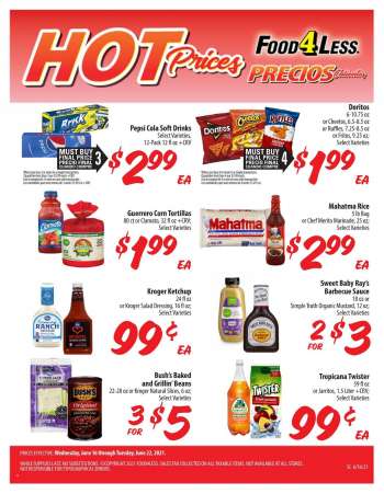Food 4 Less Flyer - 06.16.2021 - 06.22.2021.