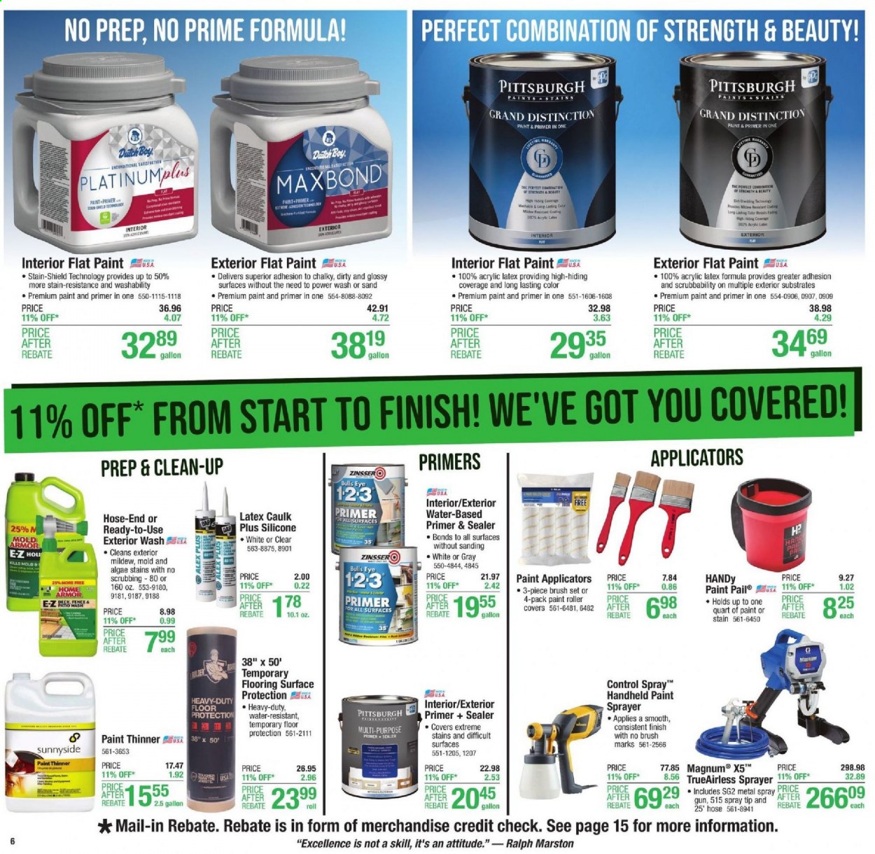 thumbnail - Menards Flyer - 06/17/2021 - 06/26/2021 - Sales products - gallon, brush, brush set, roller, roller cover, paint, flooring, sprayer. Page 7.