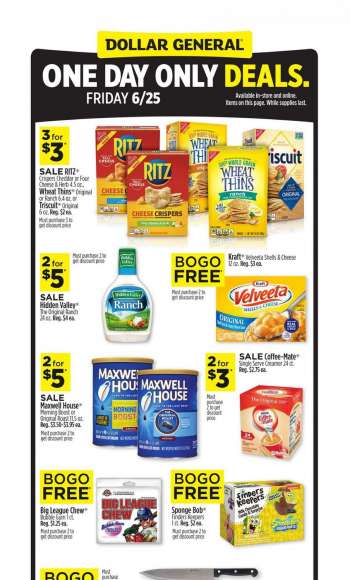 Dollar General Flyer - 06.25.2021 - 06.25.2021.