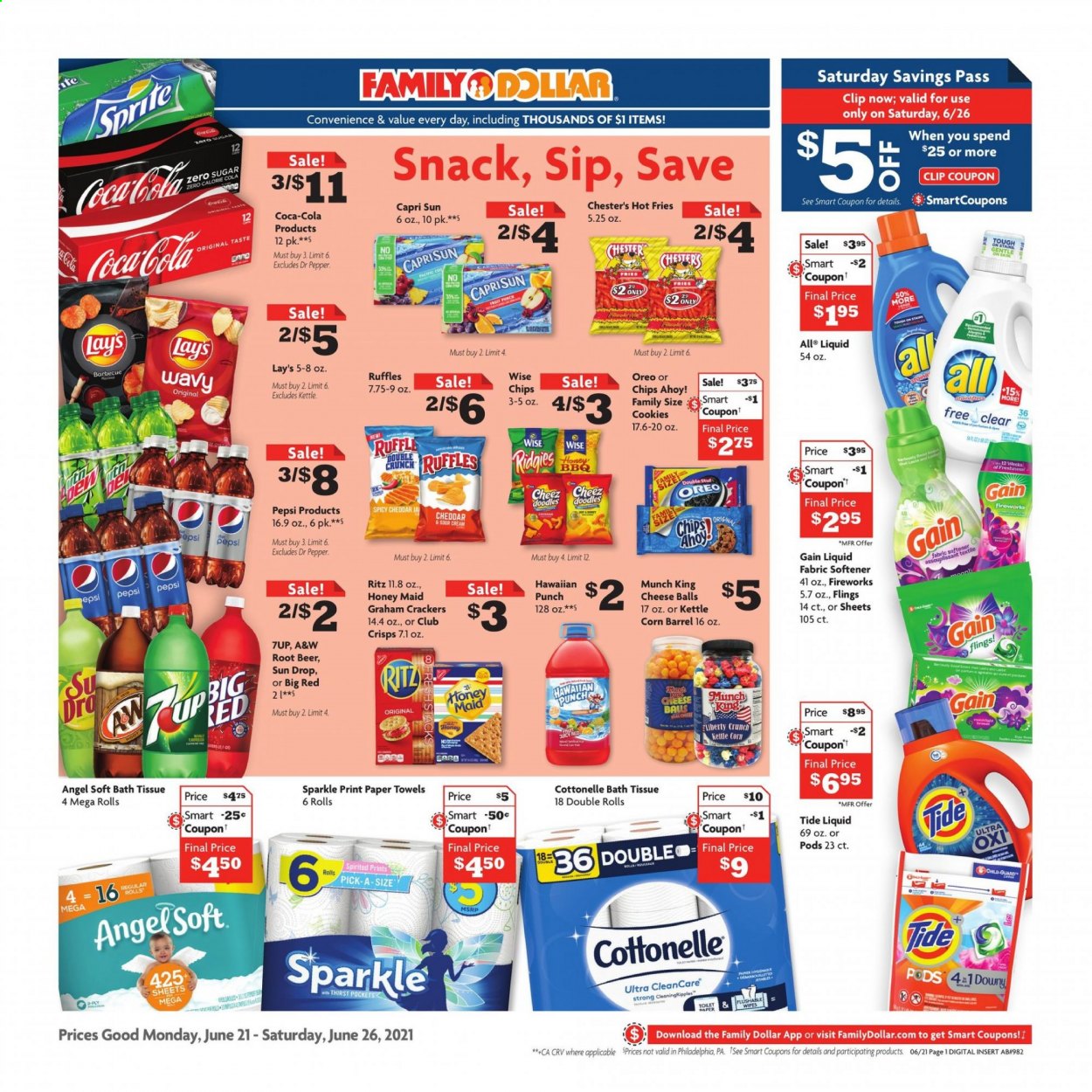 Family Dollar ad - 06/21/2021 - 06/26/2021. Page 1