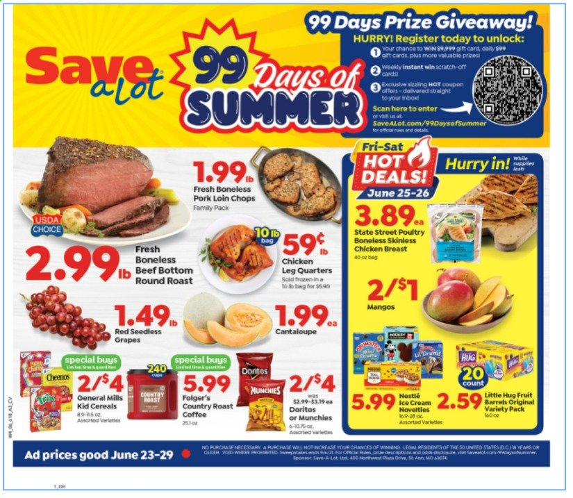 Save a Lot ad - 06/23/2021 - 06/29/2021. Page 1