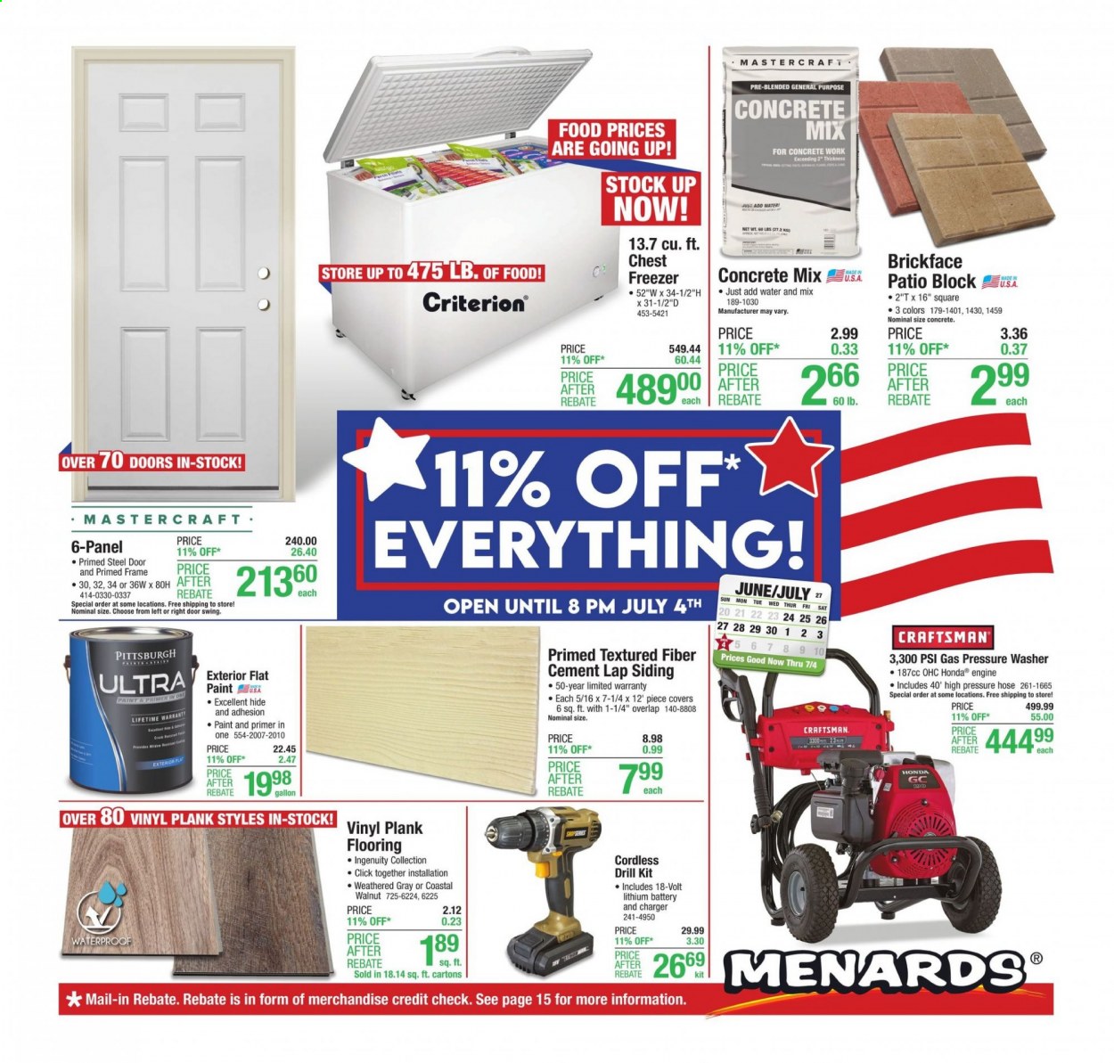 Menards ad - 06/24/2021 - 07/04/2021. Page 1