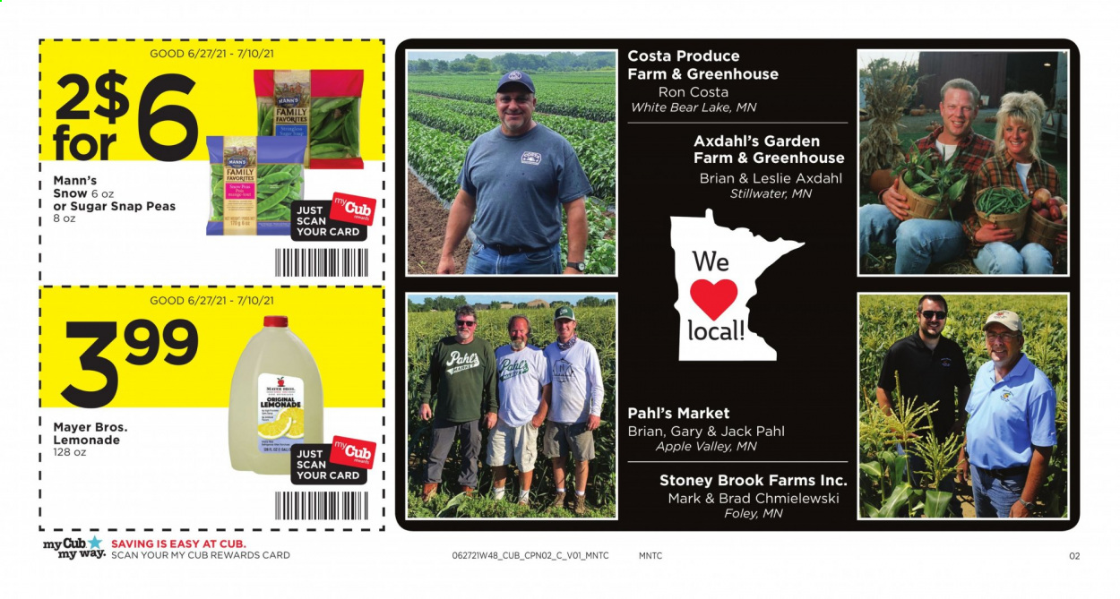 Cub Foods ad - 06/27/2021 - 07/10/2021. Page 2