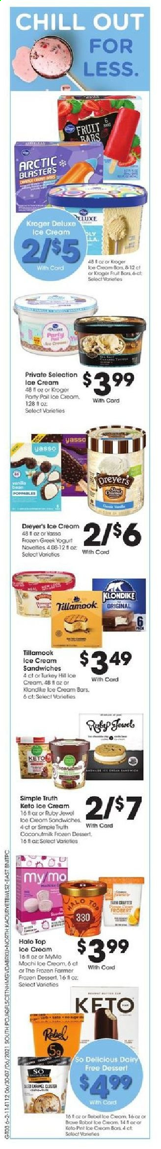 thumbnail - Fred Meyer Flyer - 06/30/2021 - 07/06/2021 - Sales products - greek yoghurt, yoghurt, ice cream, ice cream sandwich, Enlightened lce Cream. Page 7.