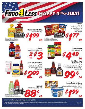 Food 4 Less Flyer - 06.30.2021 - 07.06.2021.
