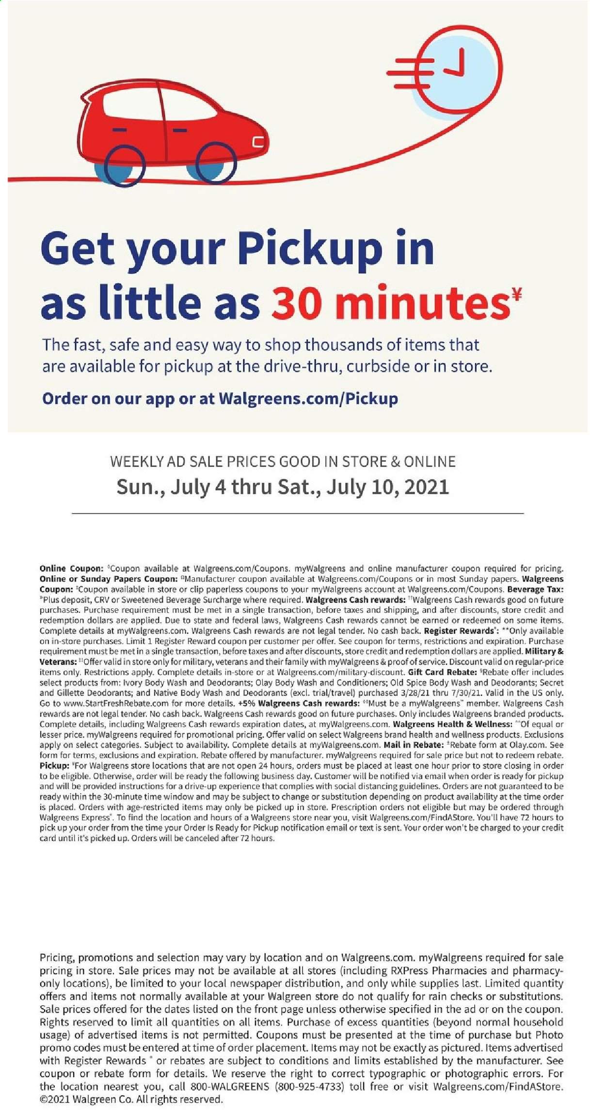 Walgreens ad - 07/04/2021 - 07/10/2021. Page 28