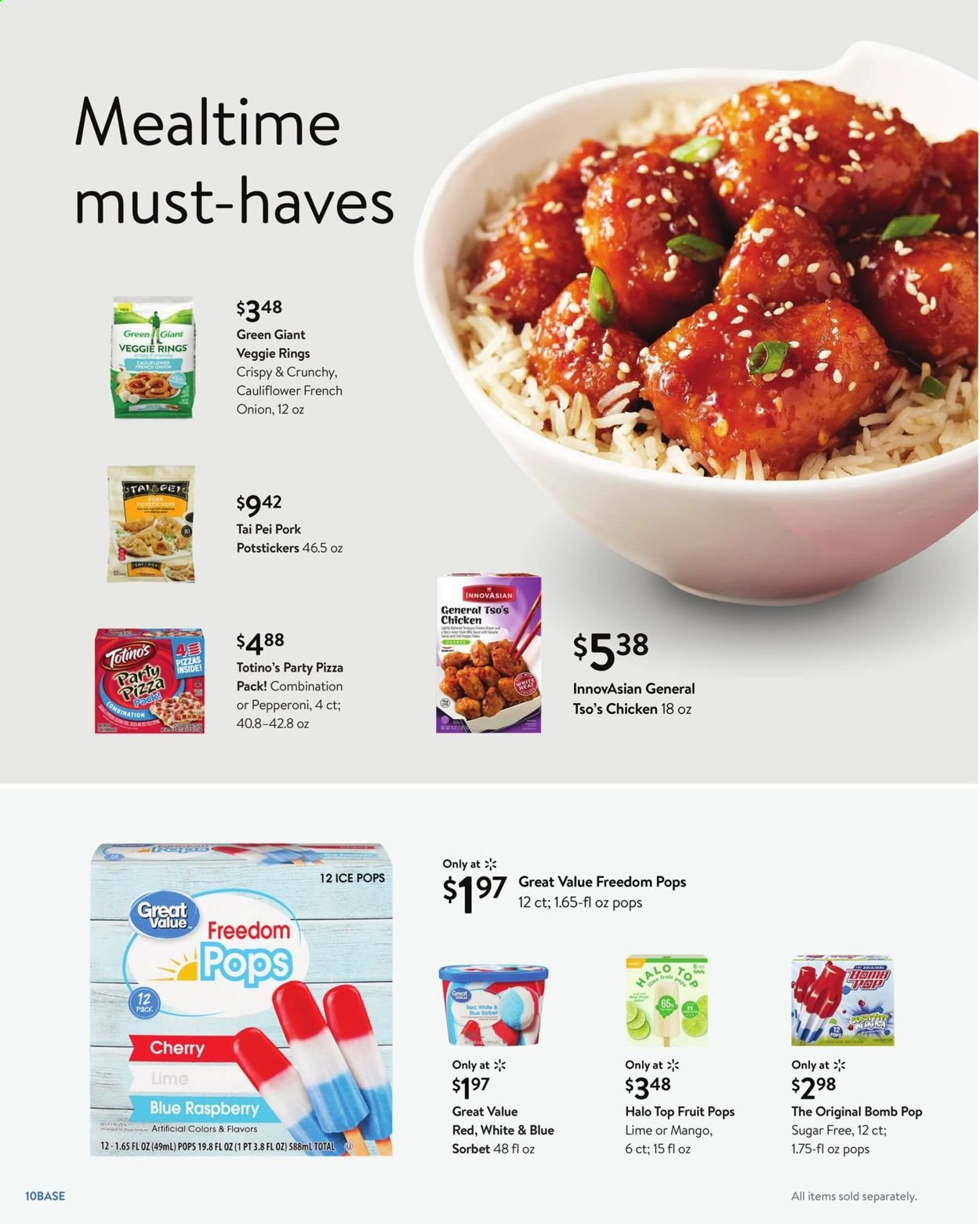thumbnail - Walmart Flyer - 06/30/2021 - 07/27/2021 - Sales products - onion, cherries, pizza, pepperoni. Page 10.