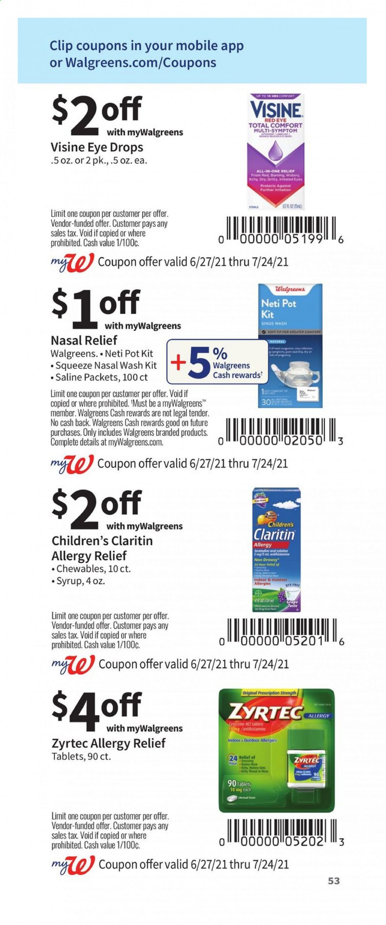 Walgreens ad - 06/27/2021 - 07/24/2021. Page 53