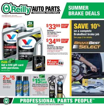 O'Reilly Auto Parts Flyer - 06.30.2021 - 07.27.2021.