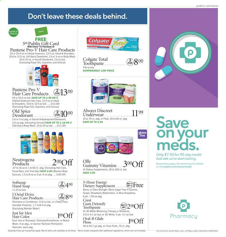 Publix ad - 07/01/2021 - 07/07/2021. Page 15