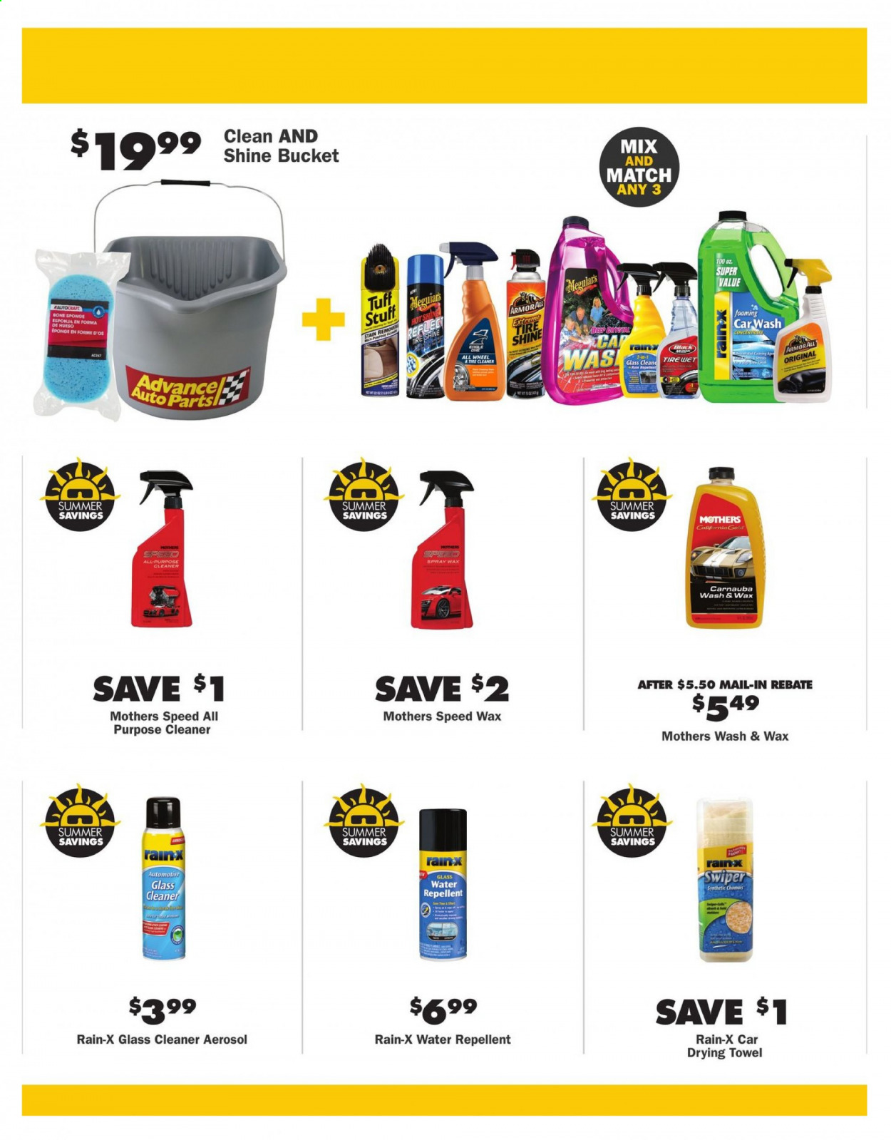 thumbnail - Advance Auto Parts Flyer - 07/01/2021 - 07/28/2021 - Sales products - cleaner, tyre shine, Rain-X. Page 20.