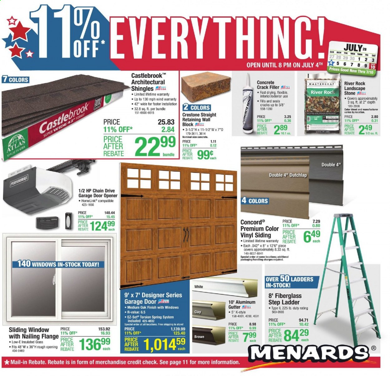 Menards ad - 07/01/2021 - 07/10/2021. Page 1