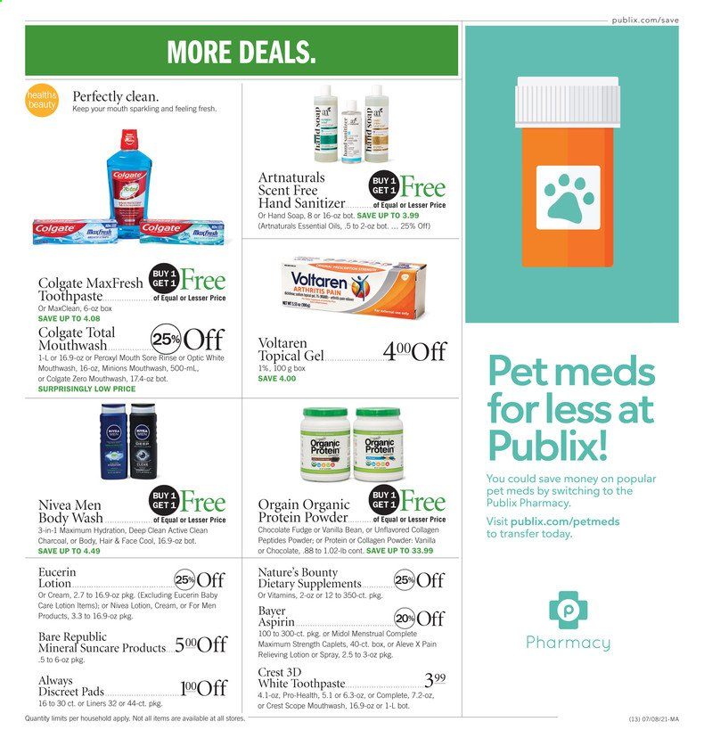 Publix ad - 07/08/2021 - 07/14/2021. Page 13