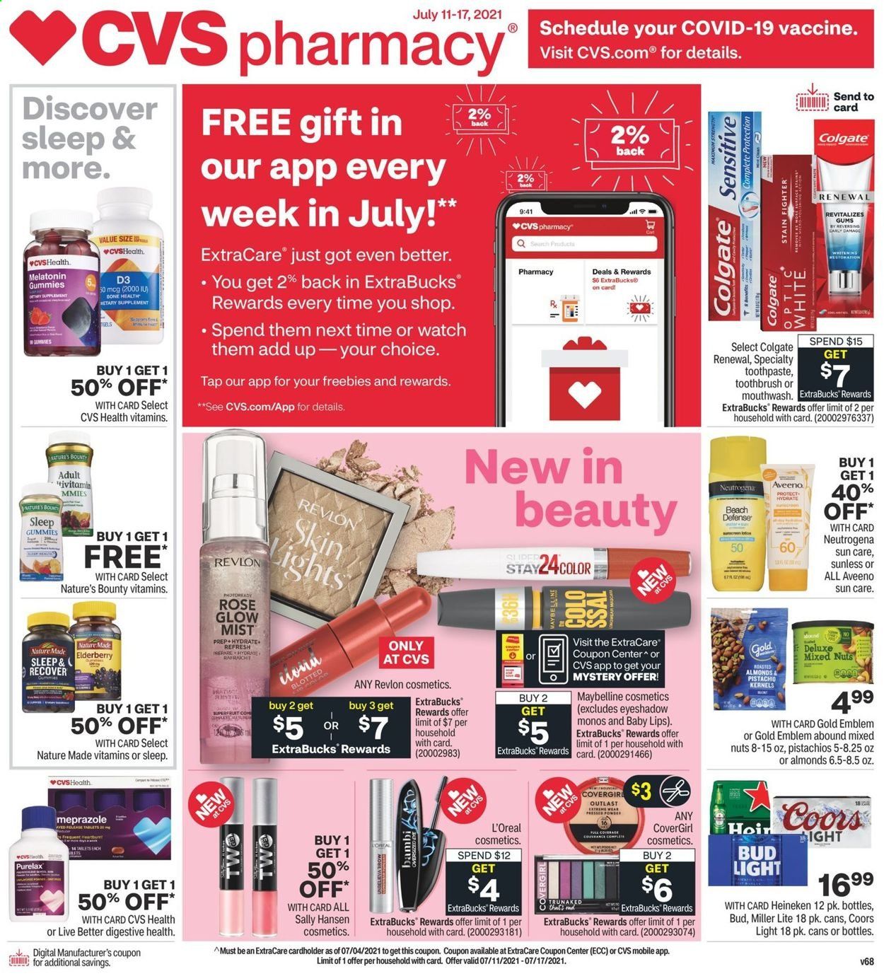 CVS Pharmacy ad - 07/11/2021 - 07/17/2021. Page 1