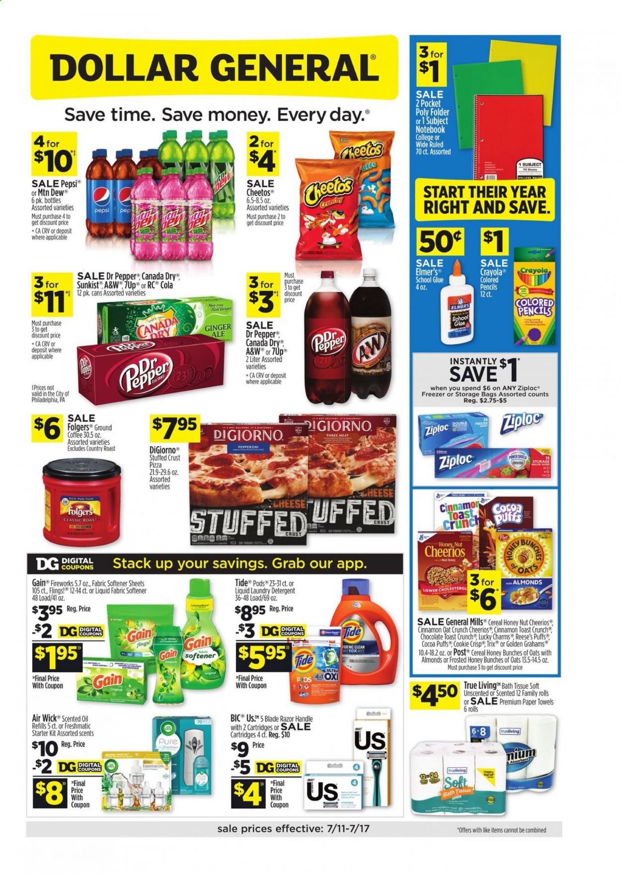 Dollar General ad - 07/11/2021 - 07/17/2021. Page 1