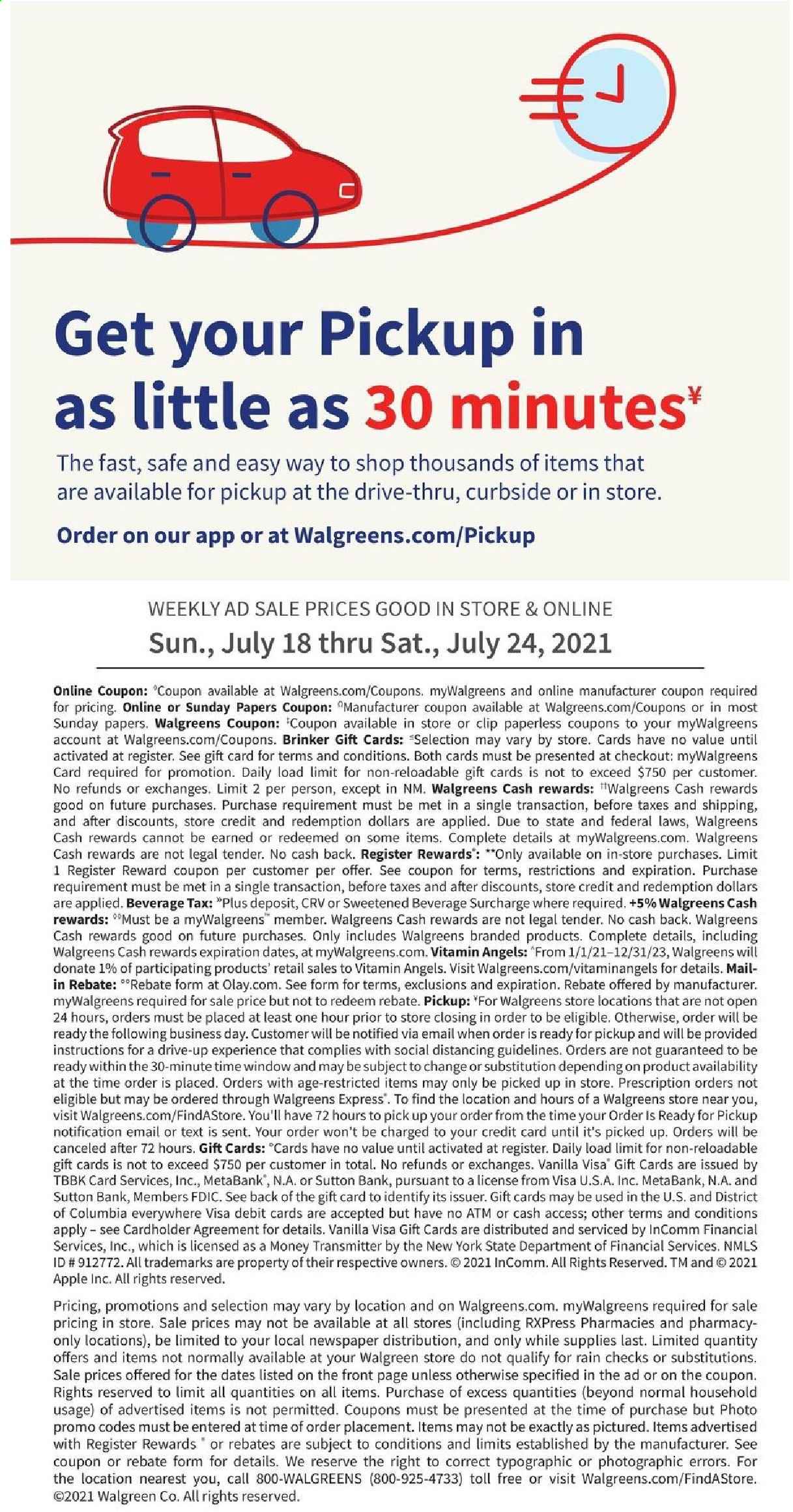 Walgreens ad - 07/18/2021 - 07/24/2021. Page 21