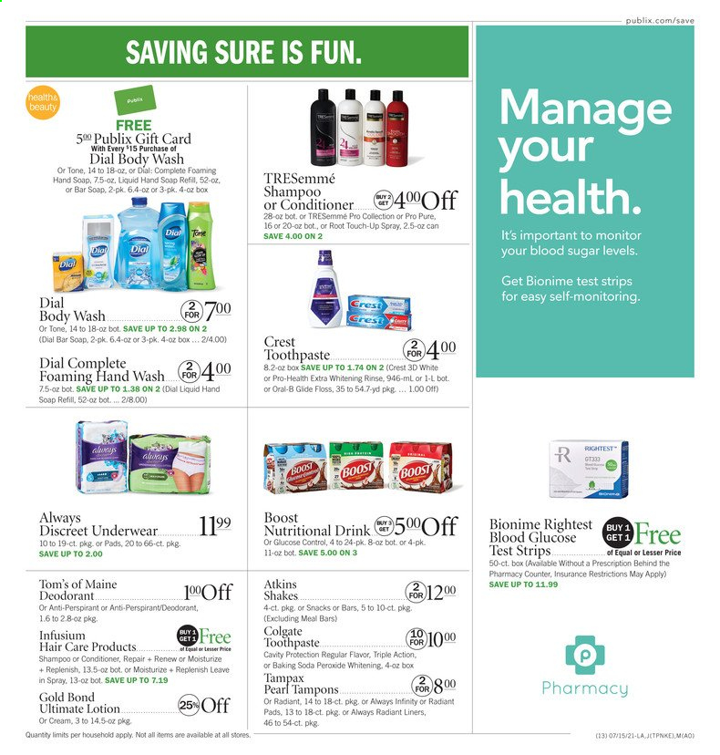 Publix ad - 07/15/2021 - 07/21/2021. Page 14
