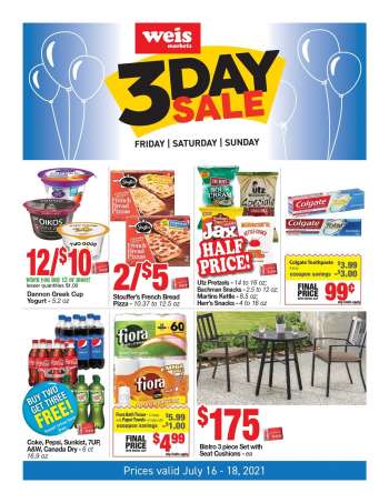 Weis Flyer - 07.16.2021 - 07.18.2021.