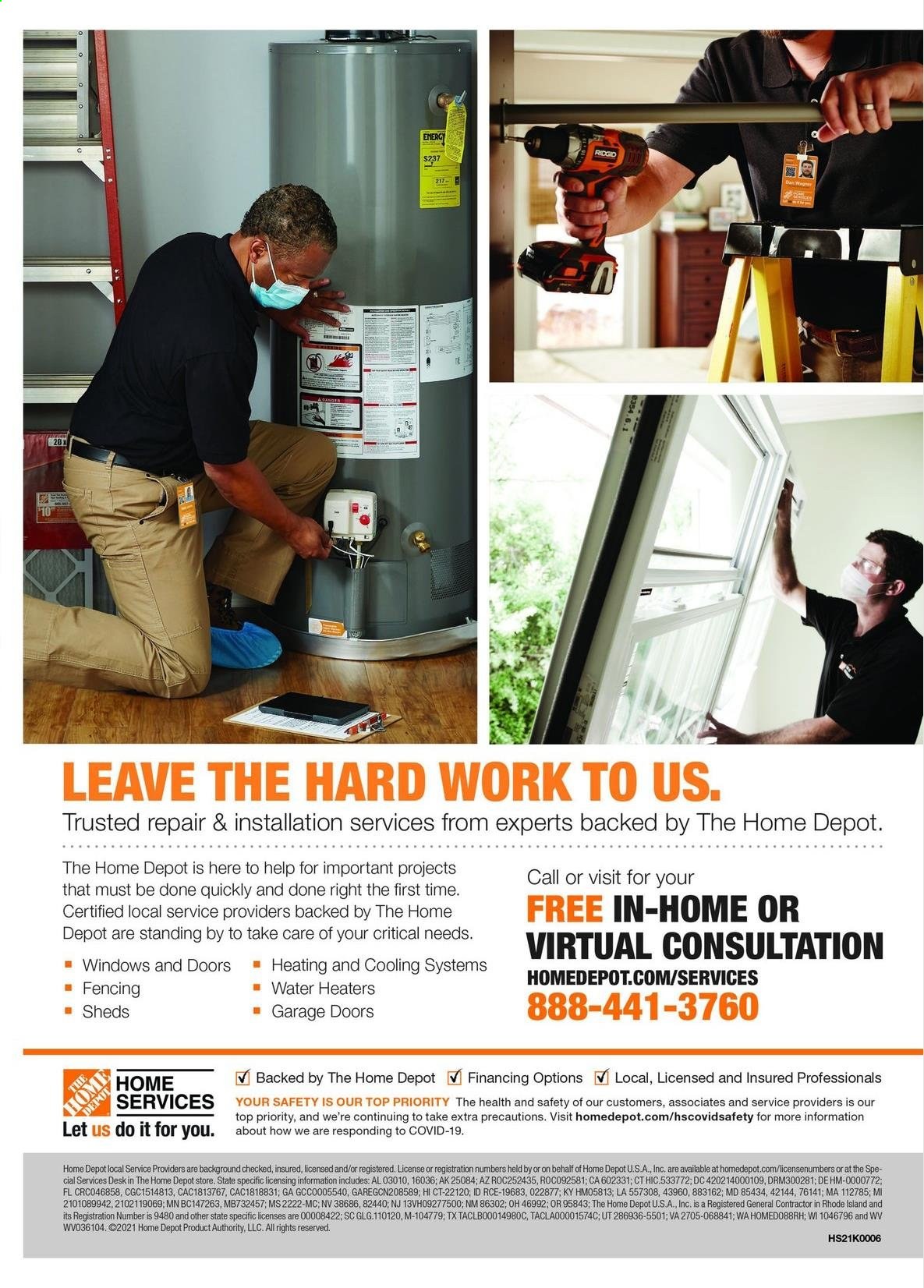thumbnail - The Home Depot Flyer - 07/15/2021 - 07/22/2021 - Sales products - door, window. Page 7.