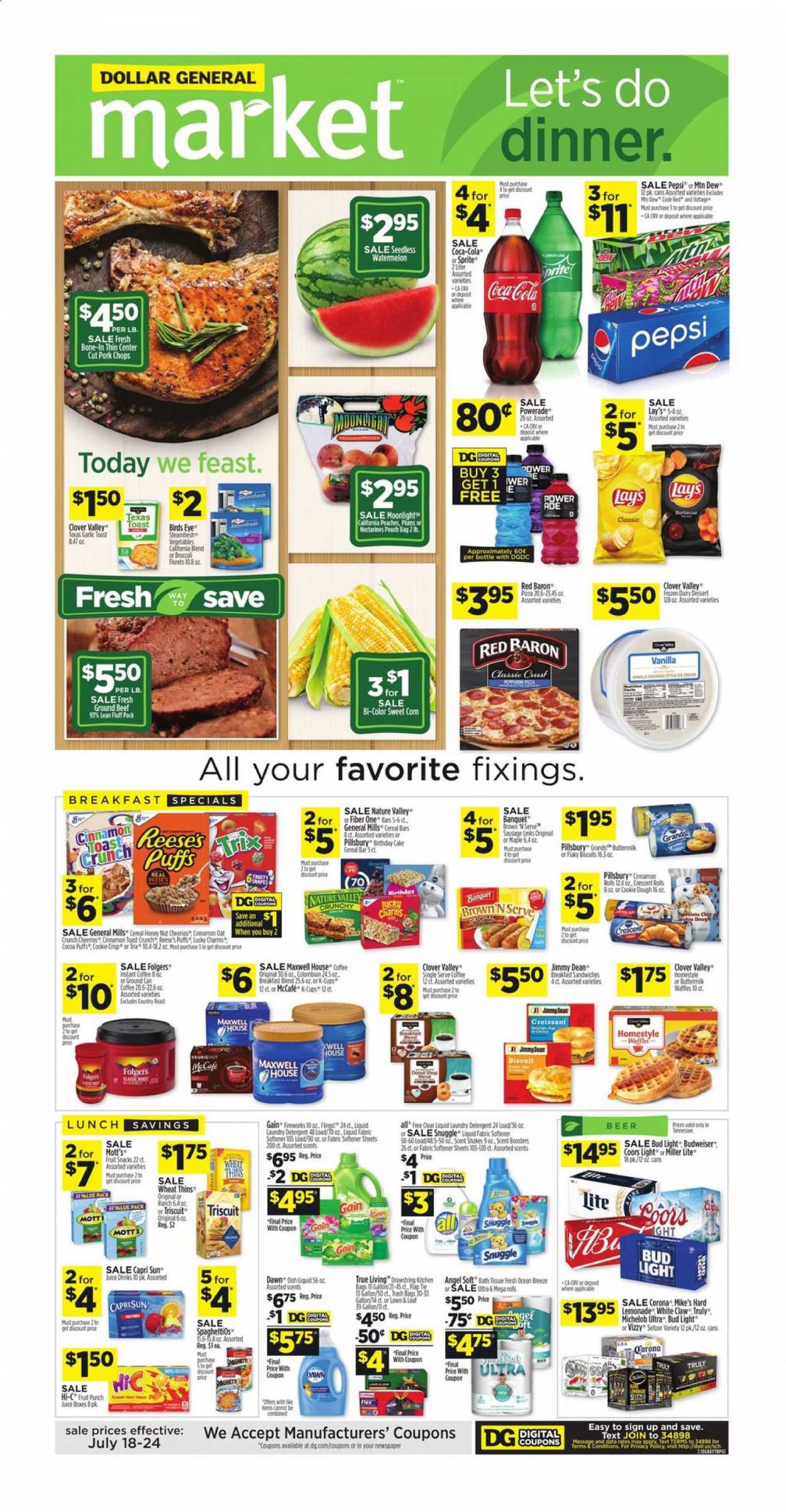 Dollar General ad - 07/18/2021 - 07/24/2021. Page 1