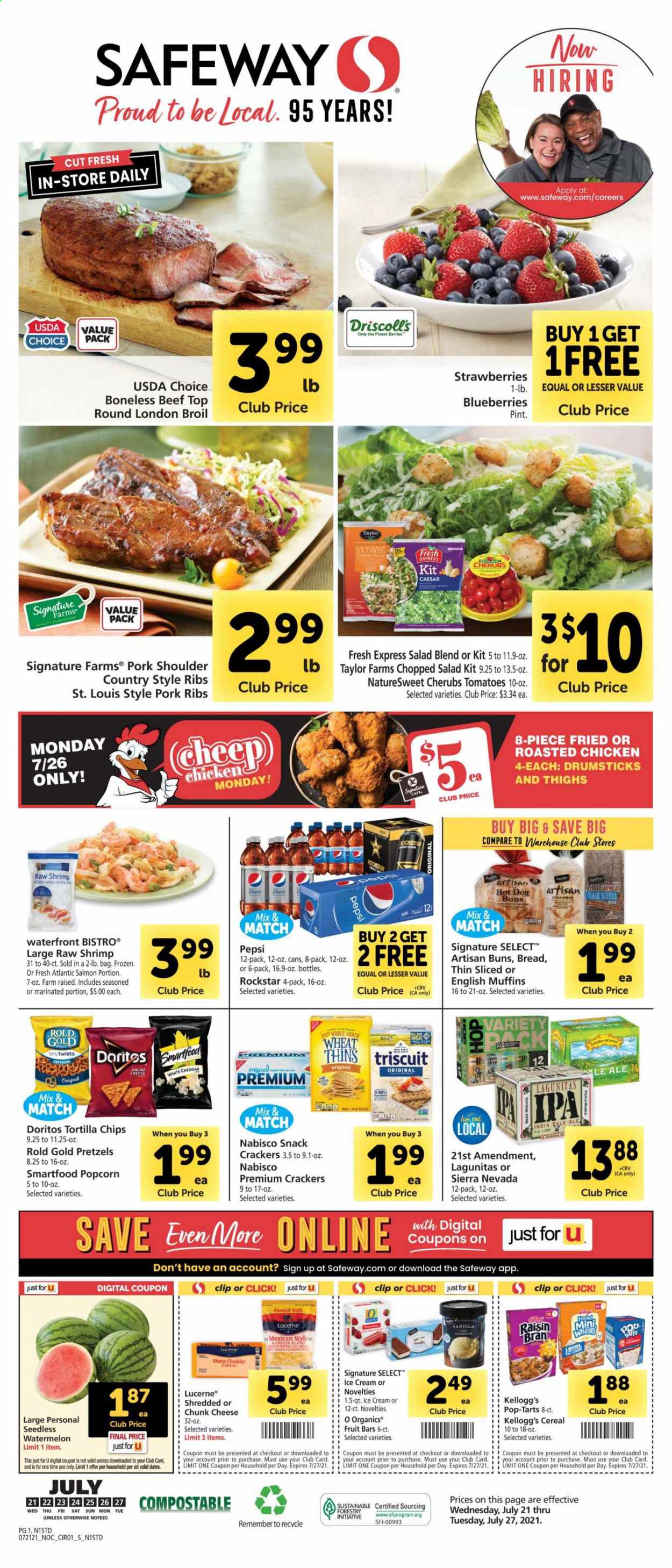 Safeway ad - 07/21/2021 - 07/27/2021. Page 1