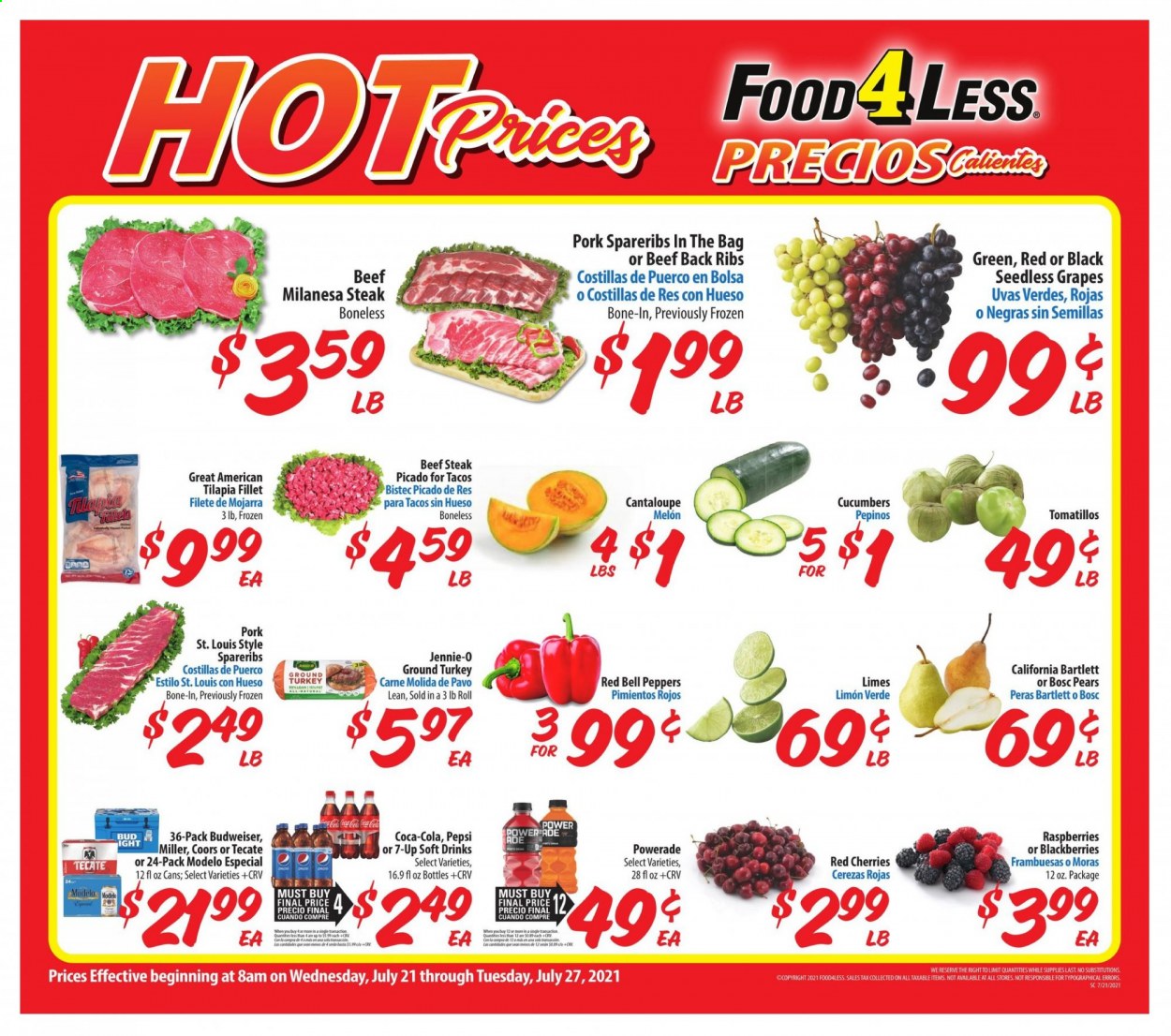 Food 4 Less ad - 07/21/2021 - 07/27/2021. Page 1