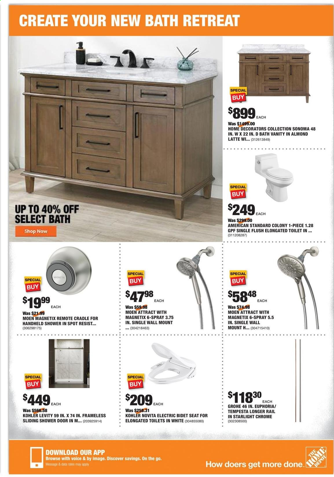 thumbnail - The Home Depot Flyer - 07/22/2021 - 07/29/2021 - Sales products - vanity, door. Page 4.