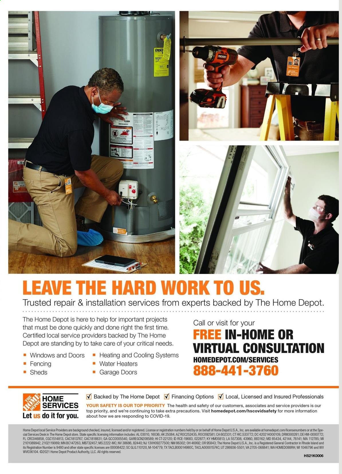 thumbnail - The Home Depot Flyer - 07/22/2021 - 07/29/2021 - Sales products - door, window. Page 9.