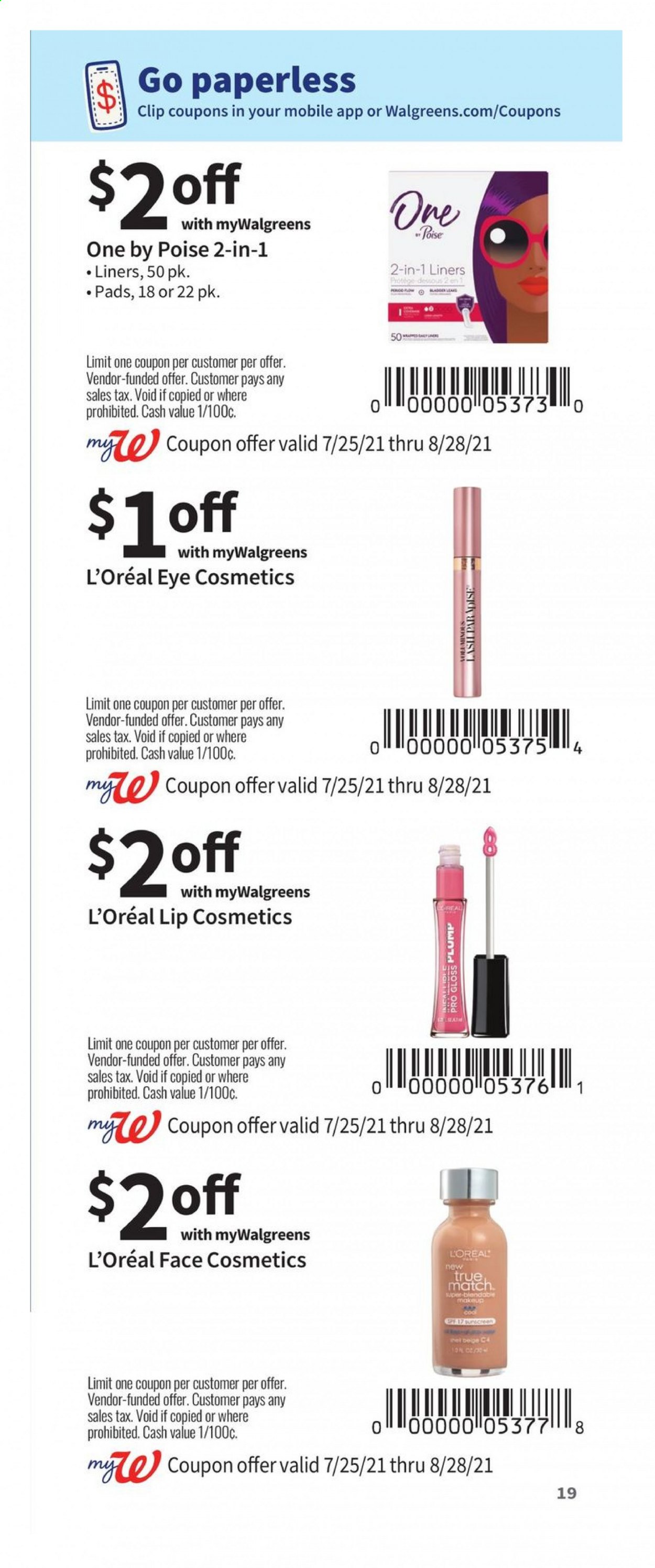 Walgreens ad - 07/25/2021 - 08/28/2021. Page 19