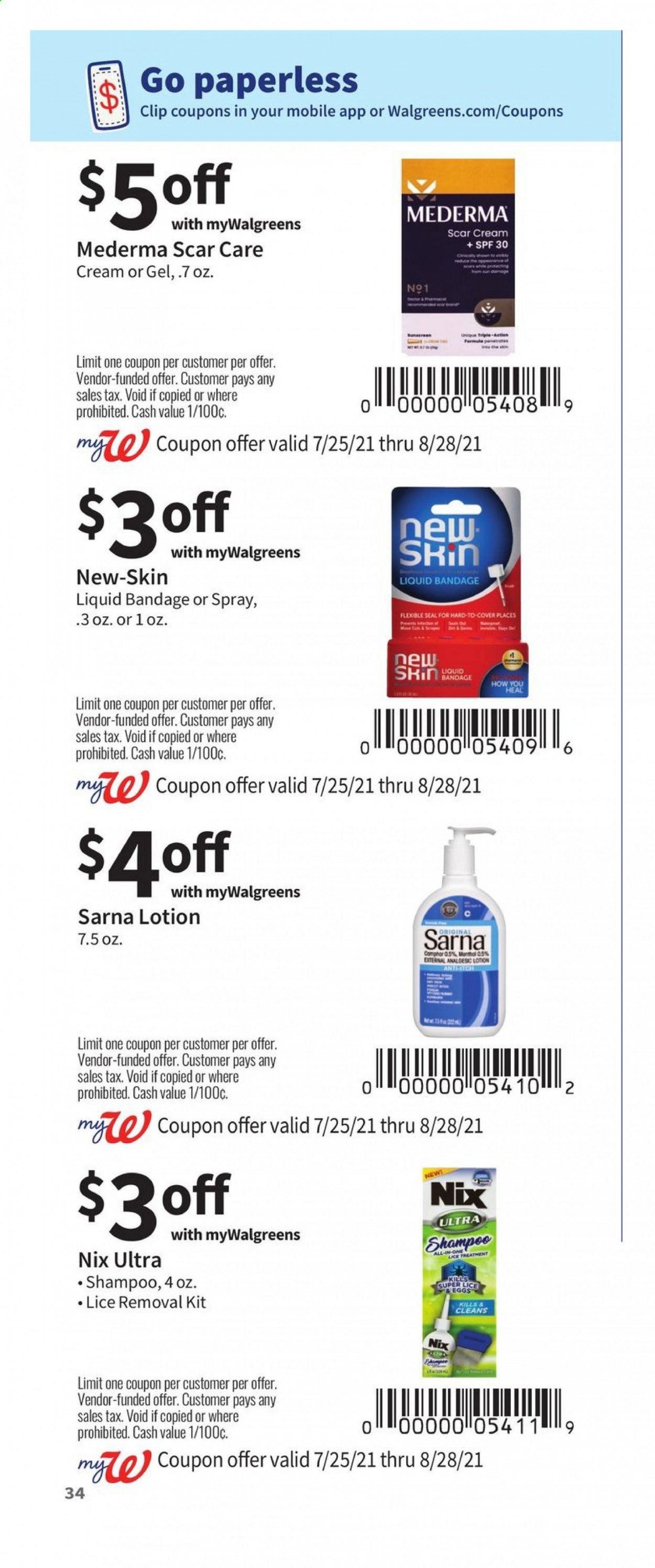 Walgreens ad - 07/25/2021 - 08/28/2021. Page 34