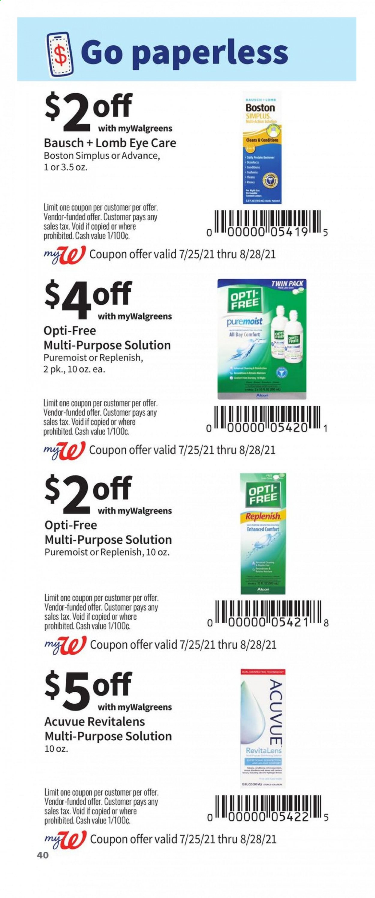 Walgreens ad - 07/25/2021 - 08/28/2021. Page 40