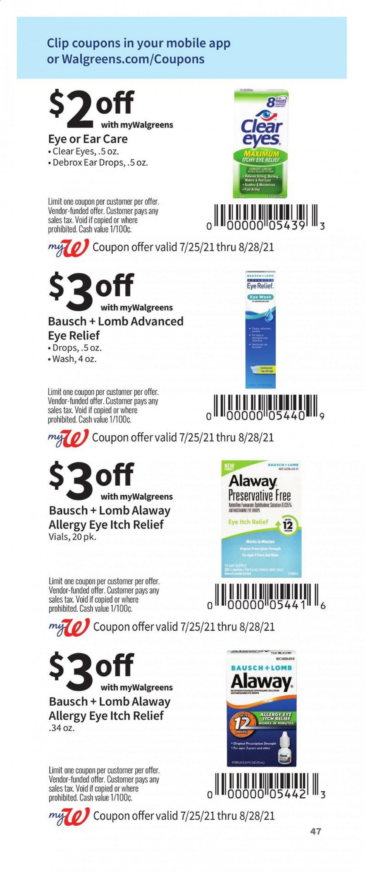 Walgreens ad - 07/25/2021 - 08/28/2021. Page 47