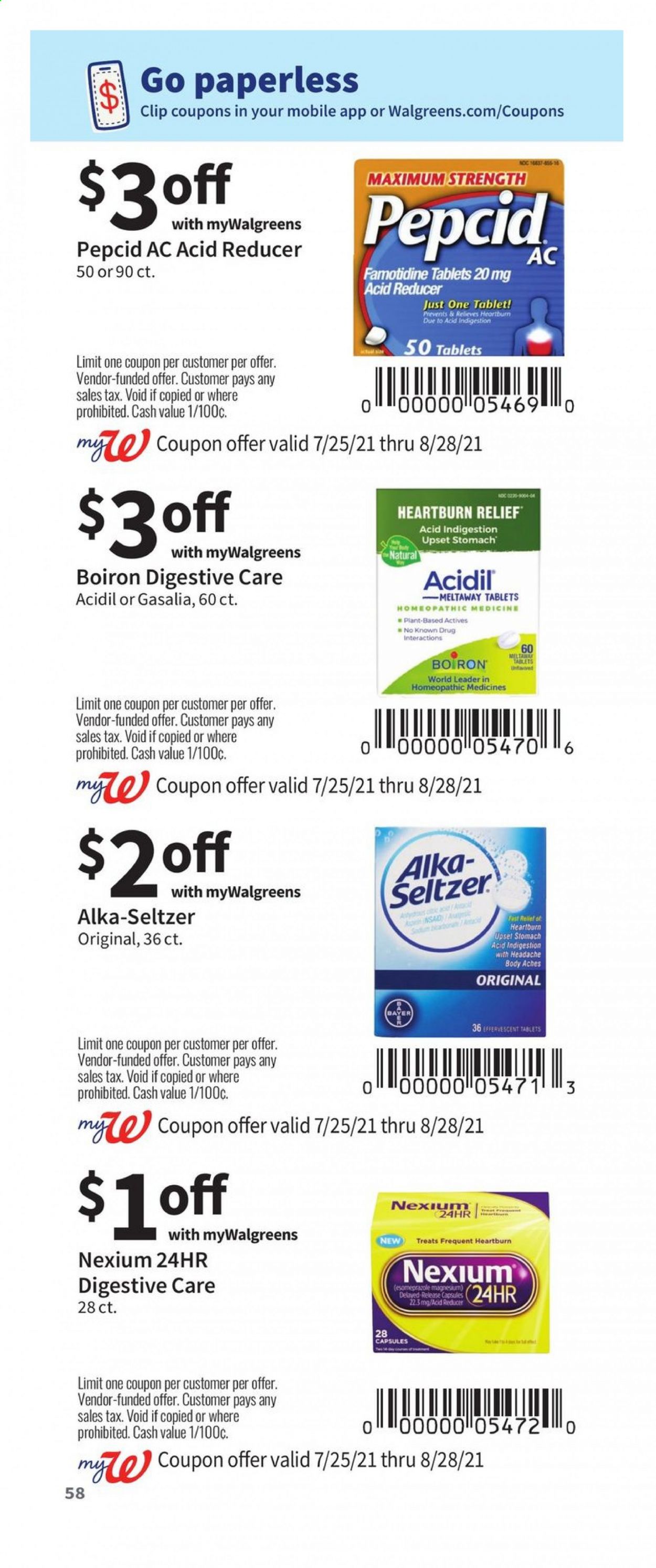 Walgreens ad - 07/25/2021 - 08/28/2021. Page 58