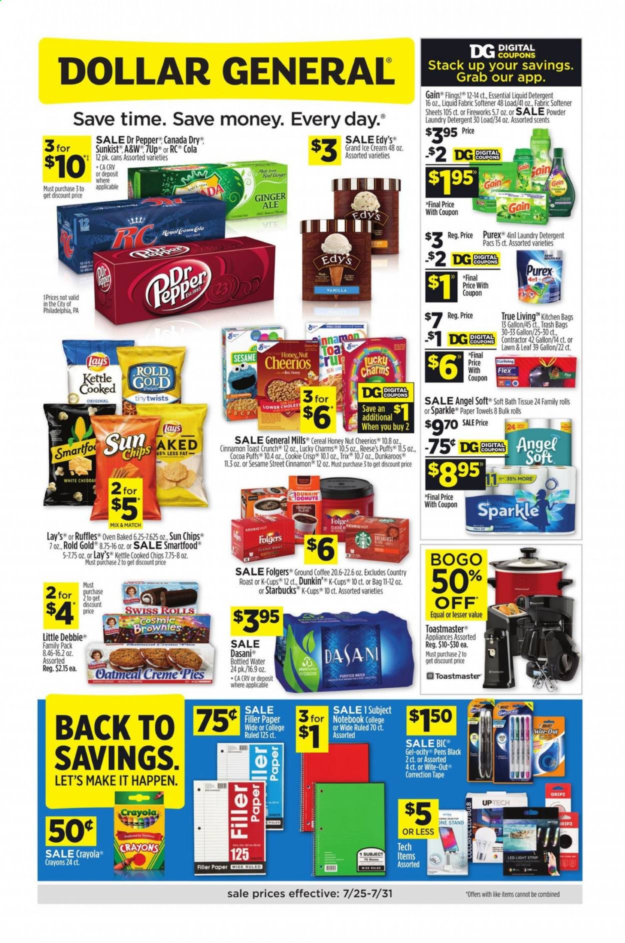 Dollar General ad - 07/25/2021 - 07/31/2021. Page 1