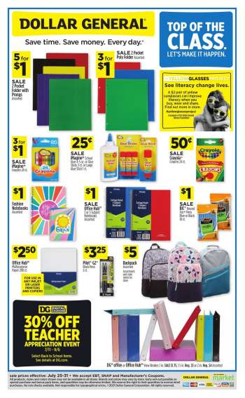 Dollar General Flyer - 07.25.2021 - 07.31.2021.