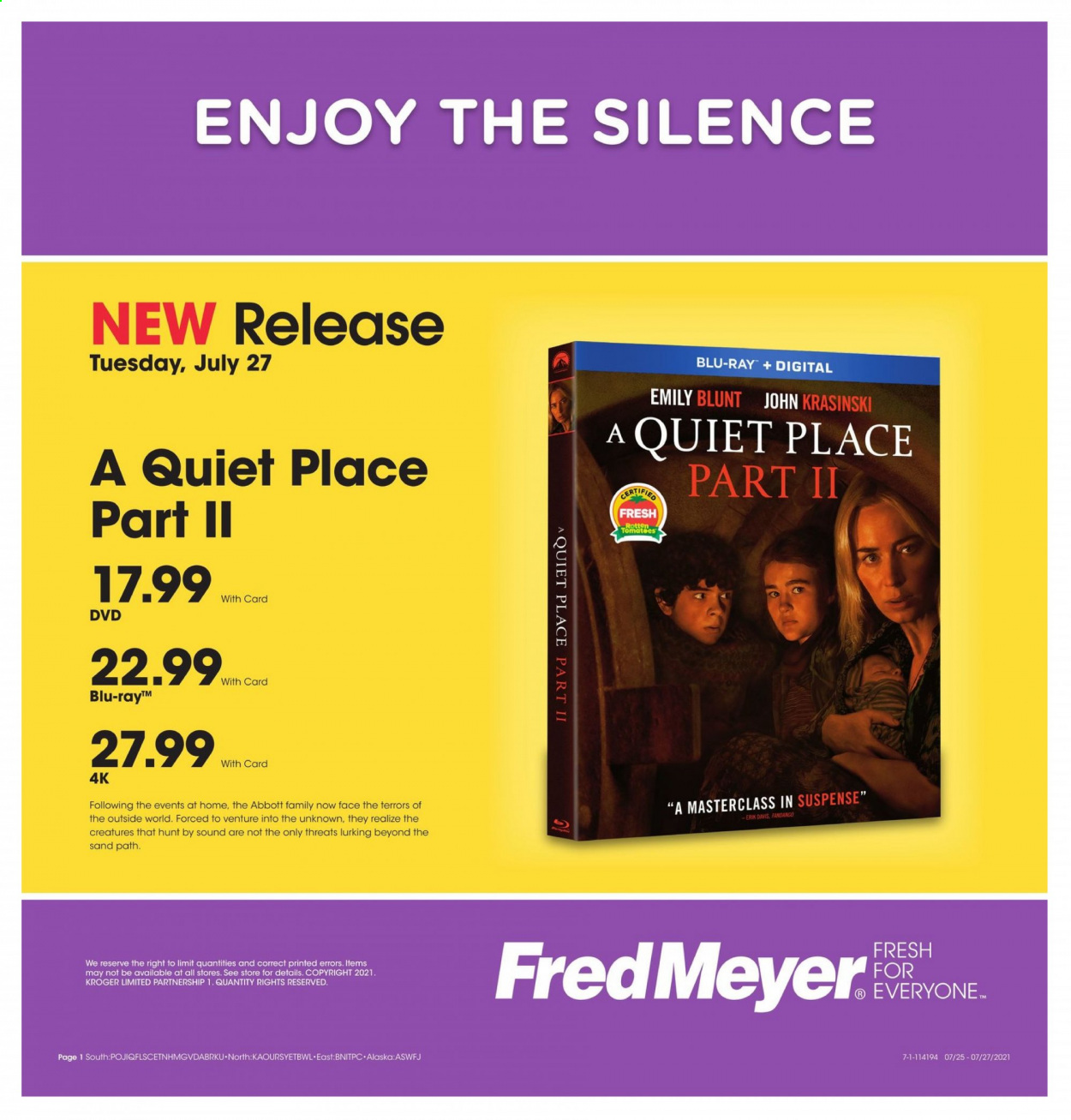 Fred Meyer ad - 07/27/2021 - 07/27/2021. Page 1