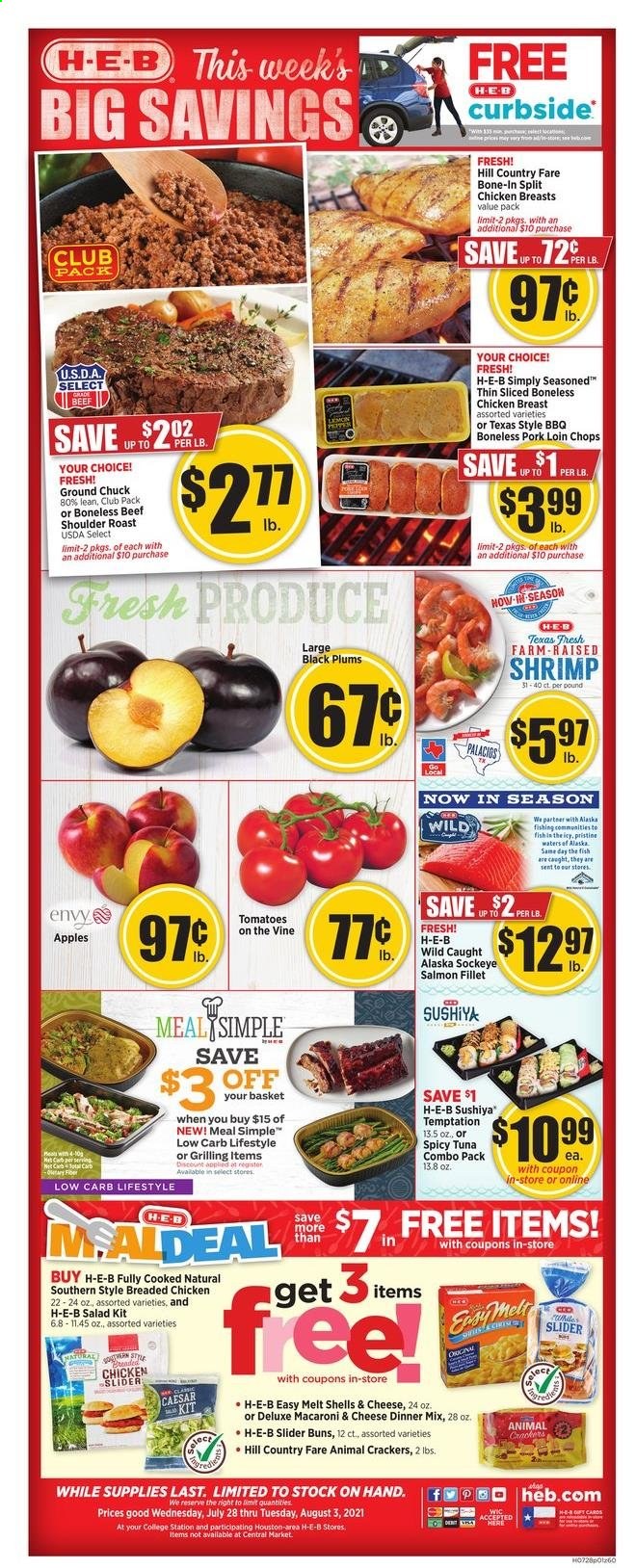 H-E-B ad - 07/28/2021 - 08/03/2021. Page 1