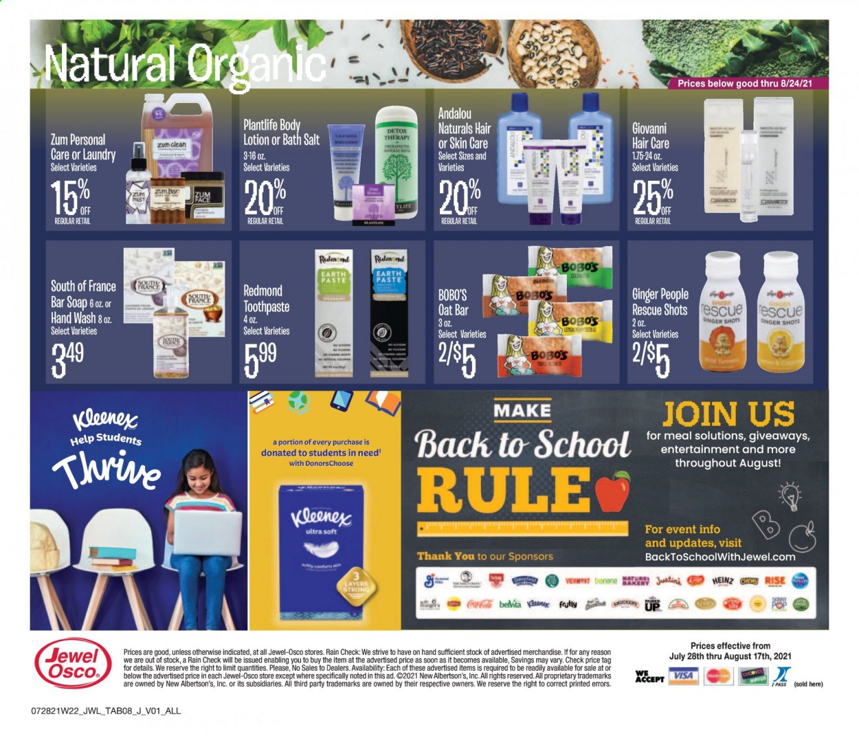 Jewel Osco ad - 07/28/2021 - 08/17/2021. Page 8