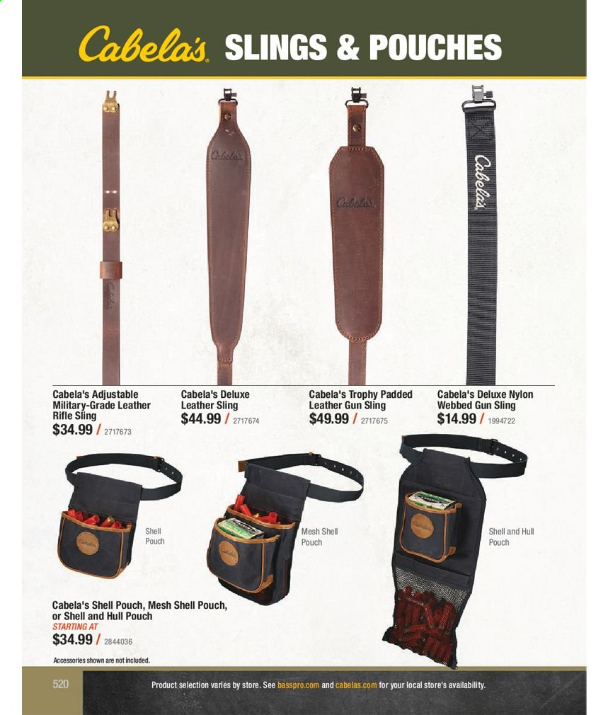 thumbnail - Cabela's Flyer - Sales products - Shell. Page 520.