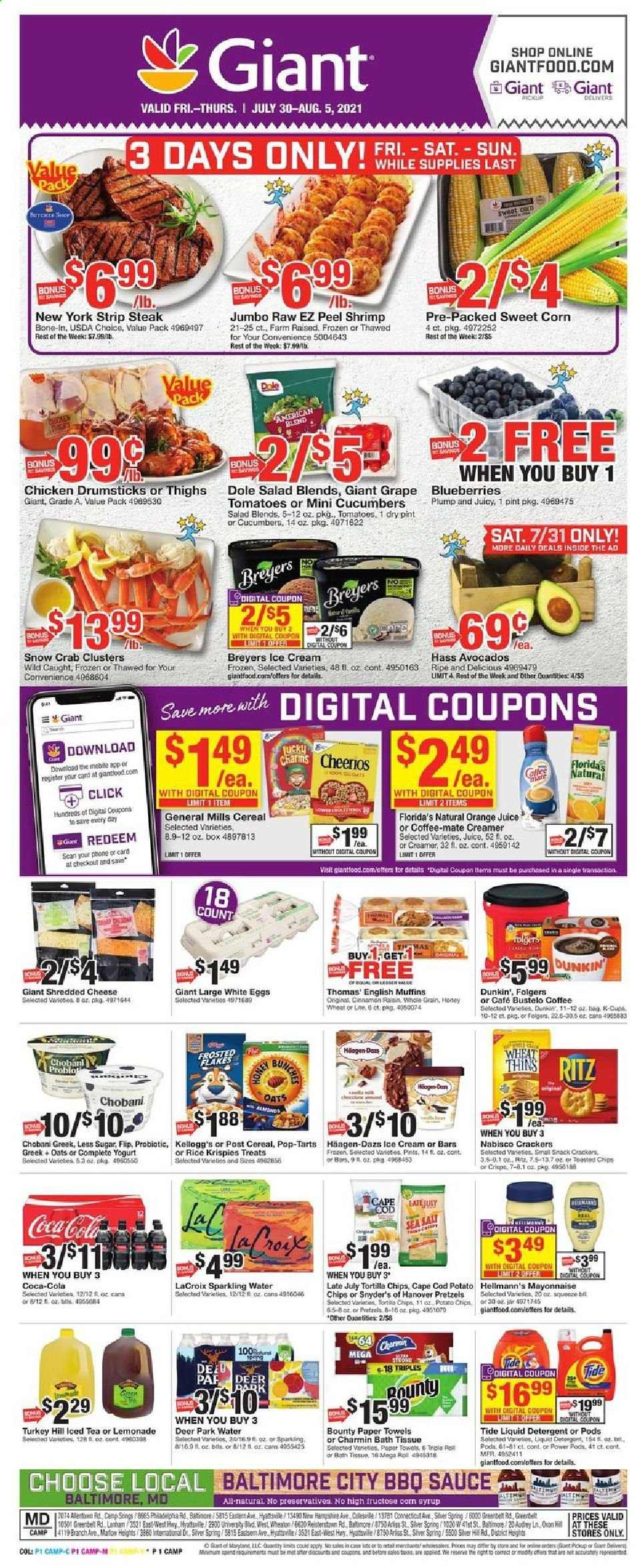 Giant Food ad - 07/30/2021 - 08/05/2021. Page 1