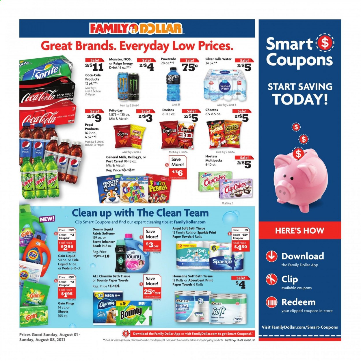 Family Dollar ad - 08/01/2021 - 08/08/2021. Page 1
